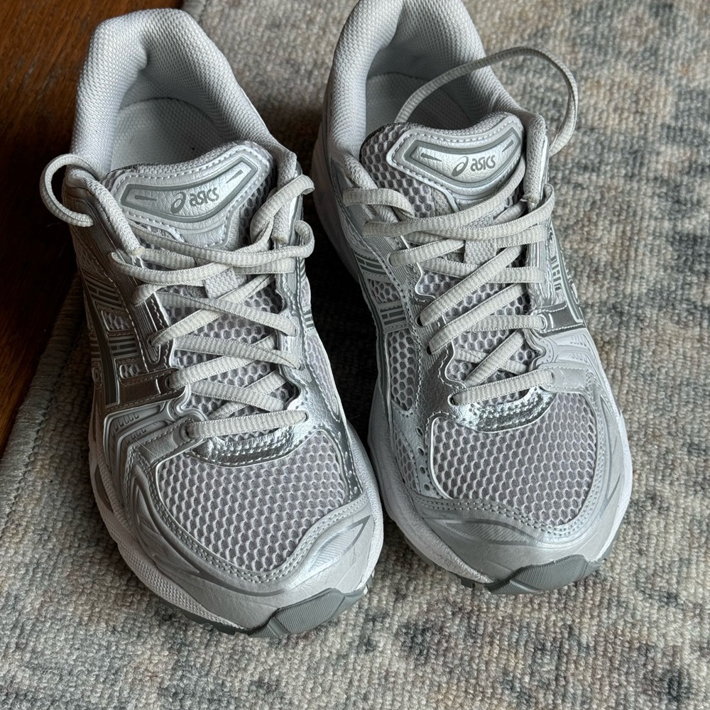 ASICS Gray and White Sneakers